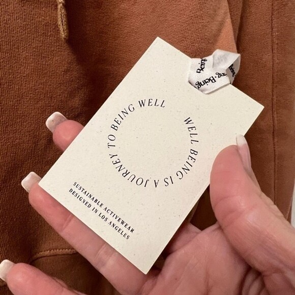 NWT well being being well small avalon half zip hoodie organic cotton small - Picture 4 of 12